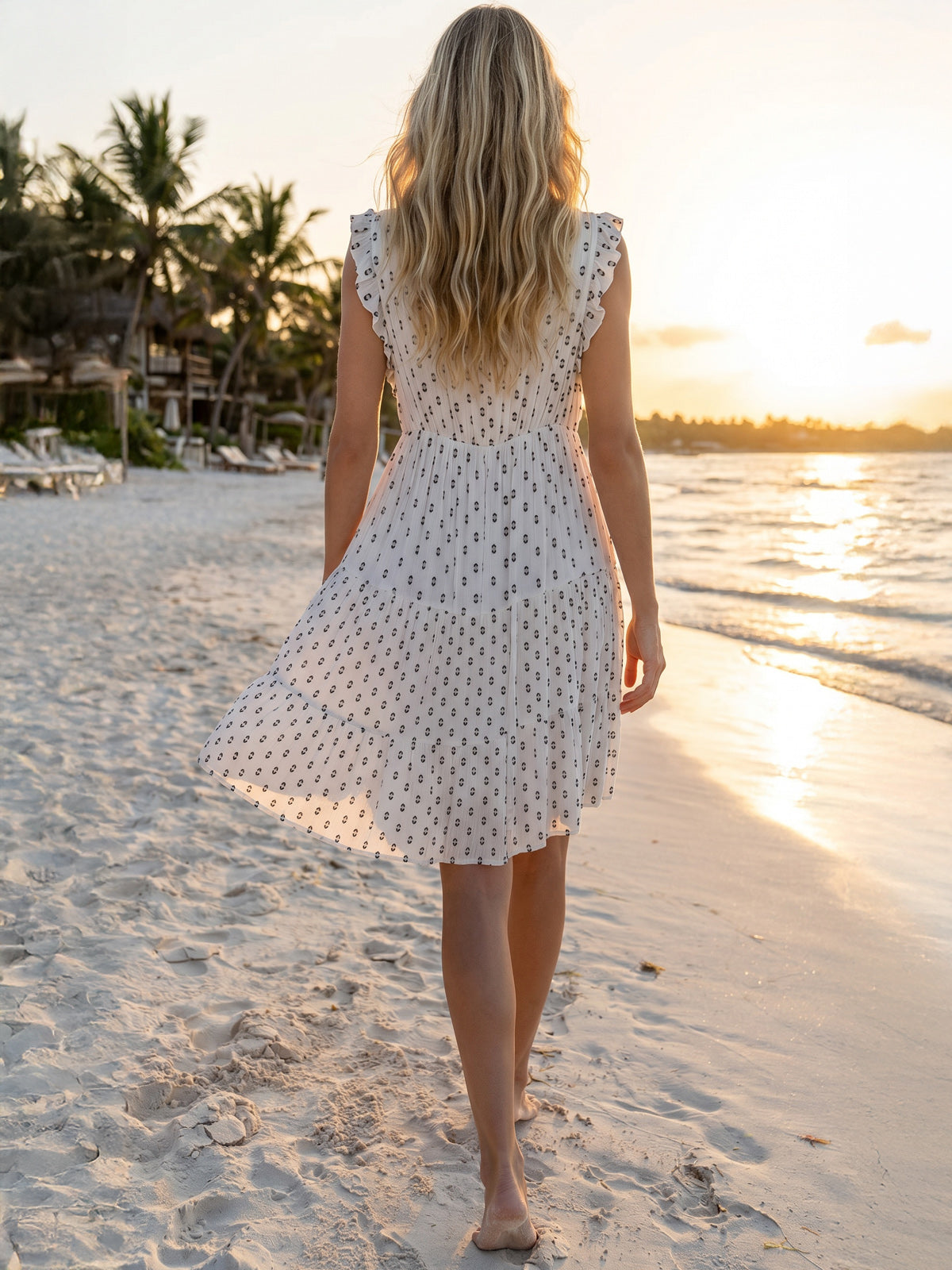 Corfu Black and White Cotton Dress | Women's Summer Dress