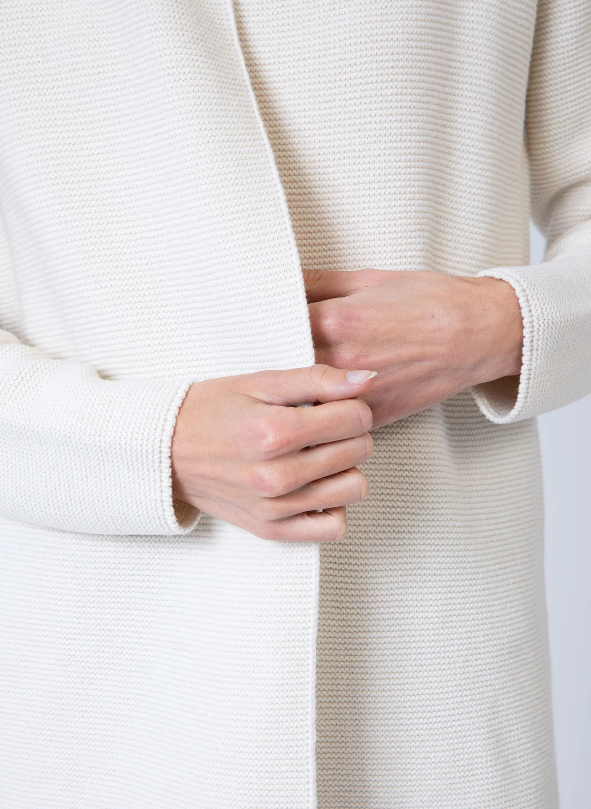 Shopy Women Sweater, Off white and Brown. Detail View