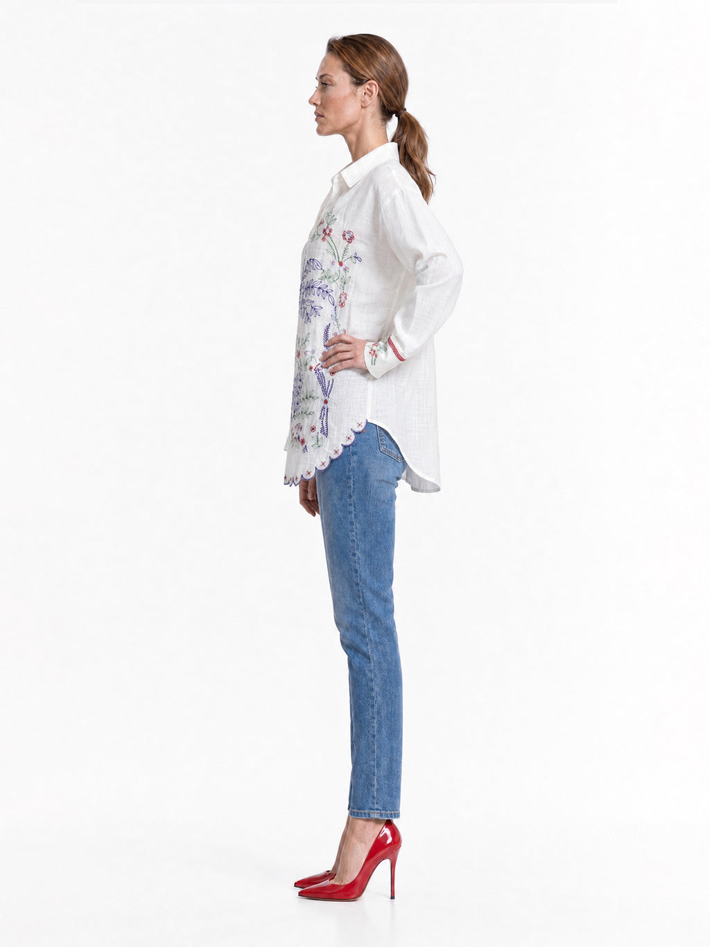 Hibiscus Cotton Blouse